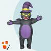 Disfraz Inflable de Calabaza de Halloween Personaje de Dibujos Animados Atrezo de Actuación Atuendo de Ambiente Festivo para Adultos Niños