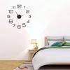 3D Mirror Wall Clock Luminous Modern DIY Frameless Sticker Large Silent Quartz for Living Room Office