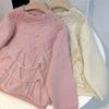 Suéter de Punto para Niñas Jersey Infantil Top de Princesa con Patrón Elegante y Diseño de Encaje