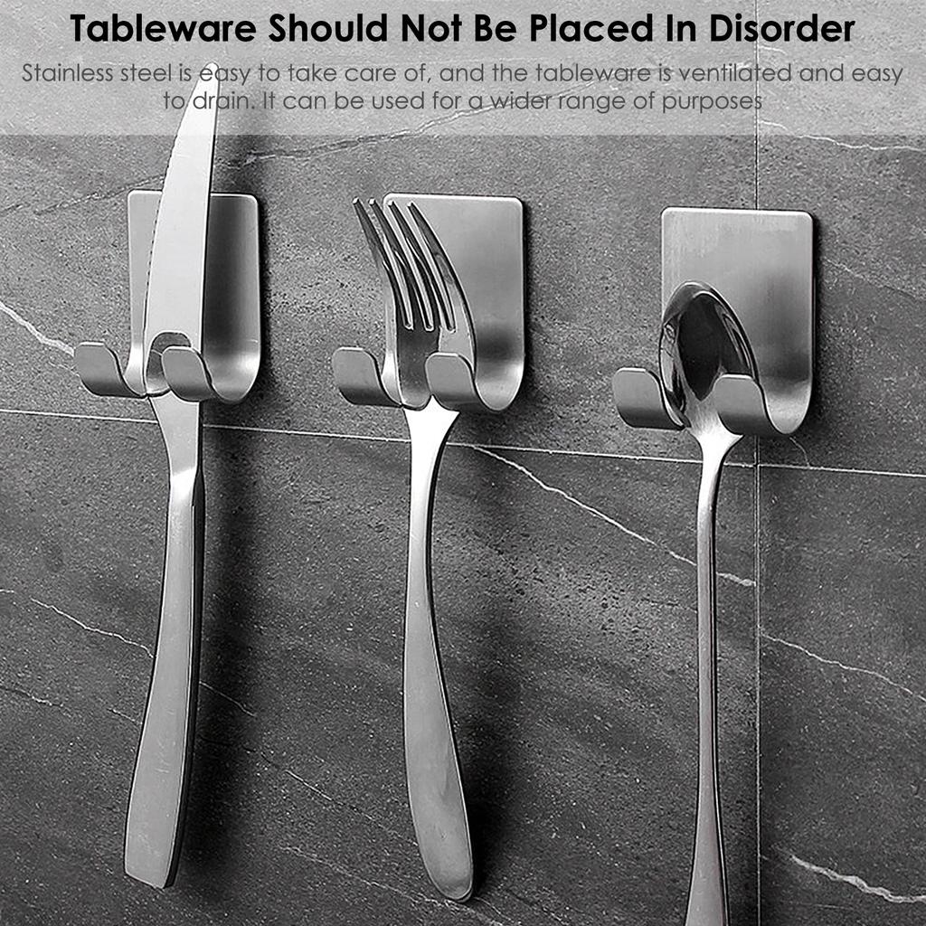 6Pcs Razor Holder Stainless Steel Men Shaving Shaver Storage Hook No Drilling Multifunctional Shaver Hooks Bathroom Accessories