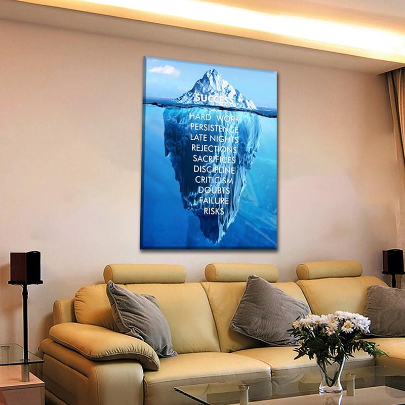 Living Room Without Frame Canvas Paintings HD Home Decor Tip of The Iceberg