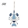 Turtle Coastal Ornament Handmade Wooden Beach Hanging Ornaments Rustic Lobster Crab Marine Animal Decor Seaside Atmosphere Decoration Ocean Theme Wall