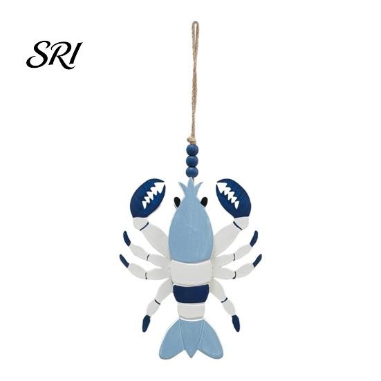 Turtle Coastal Ornament Handmade Wooden Beach Hanging Ornaments Rustic Lobster Crab Marine Animal Decor Seaside Atmosphere Decoration Ocean Theme Wall