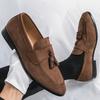 High Quality Casual Business Shoes Men Slip On Leather Loafers Men Office Social Shoes Men Tassel Men's Dress Leather Shoes
