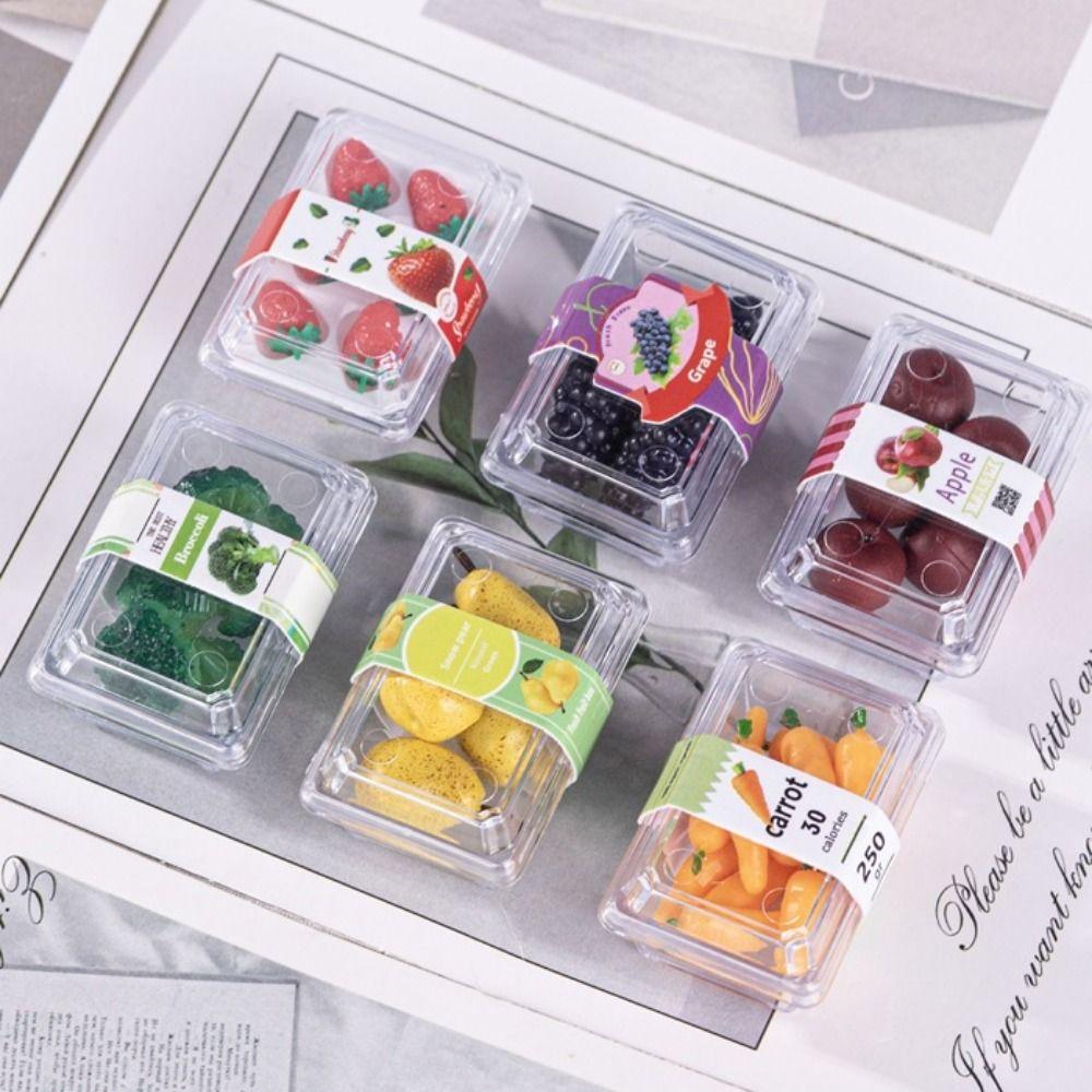 Clear Box Dollhouse Vegetable Model Simulated Design Simulated Food Dolls House Accessories  Gift