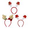 Christmas Hairband for Adults Kids Festive Hair Accessory Santa Claus Snowman Hairband for All Ages Xmas Parties Dress-up