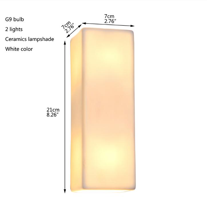 Modern Nordic Loft Simple White LED Wall Lamp Ceramic Lampshade Home Porch