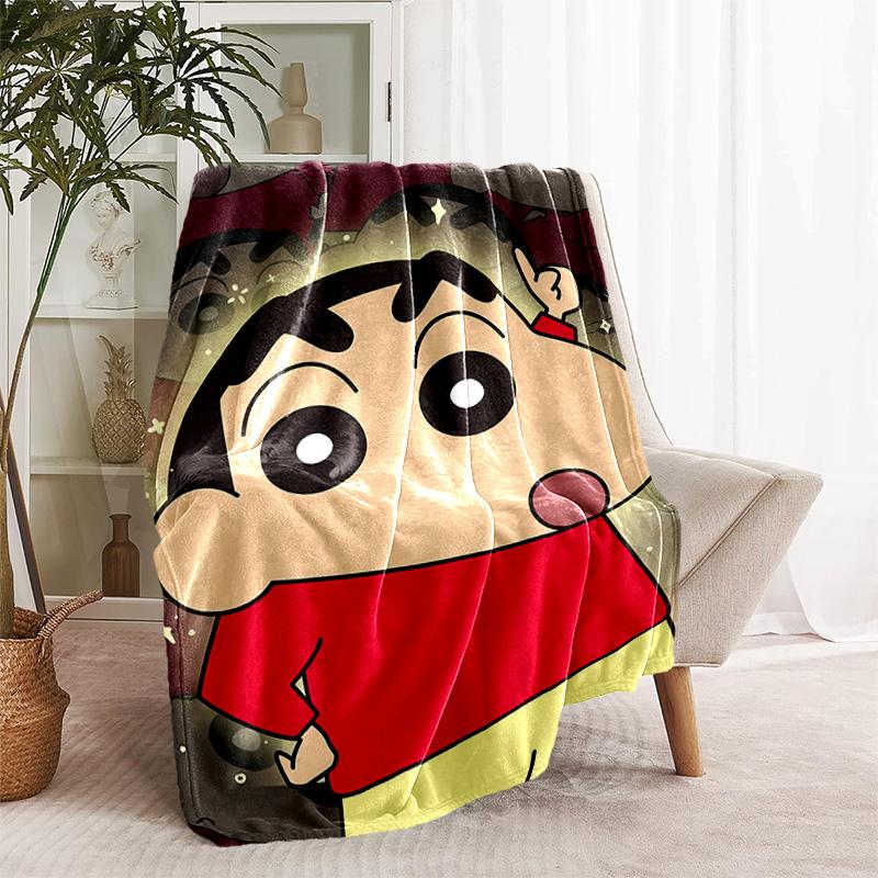 1pc Blanket - Crayon Shin-chan Print Design, Lightweight Blanket for Sofa, Bed- Soft &Warm, Gift for All Seasons