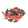 40PCS Banana Speaker Plugs Wire Cable Connectors 4mm Diameter Gold Plated Brass Red Black Universal