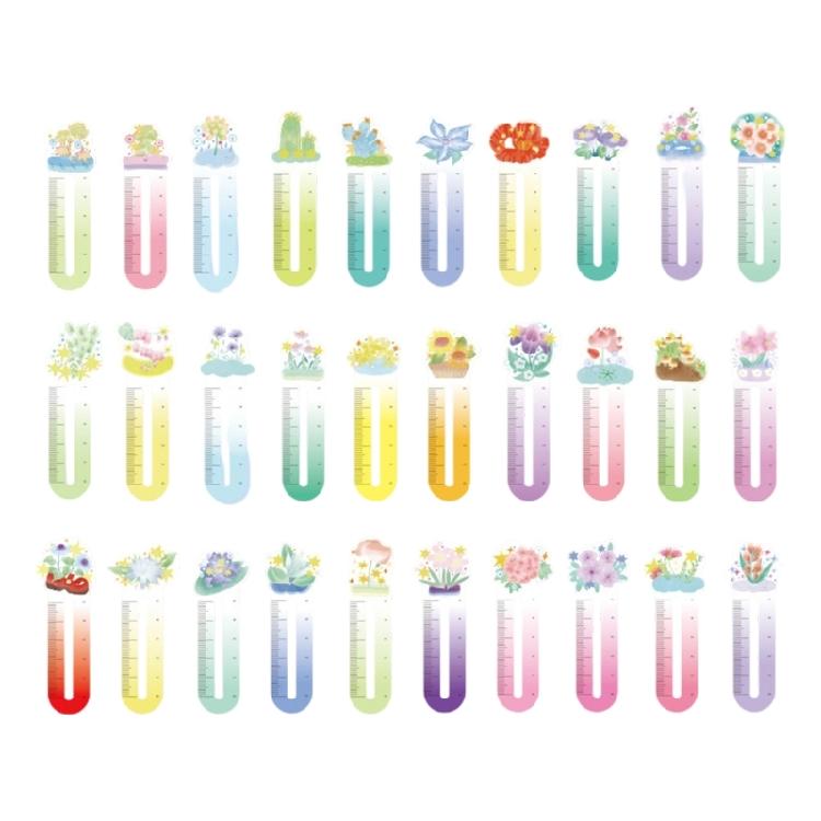 

30Pcs Multifunctional Paper Bookmarks Ruler Anti Slip Book Page Holder Clip for Kid Student Adult Reading Journaling