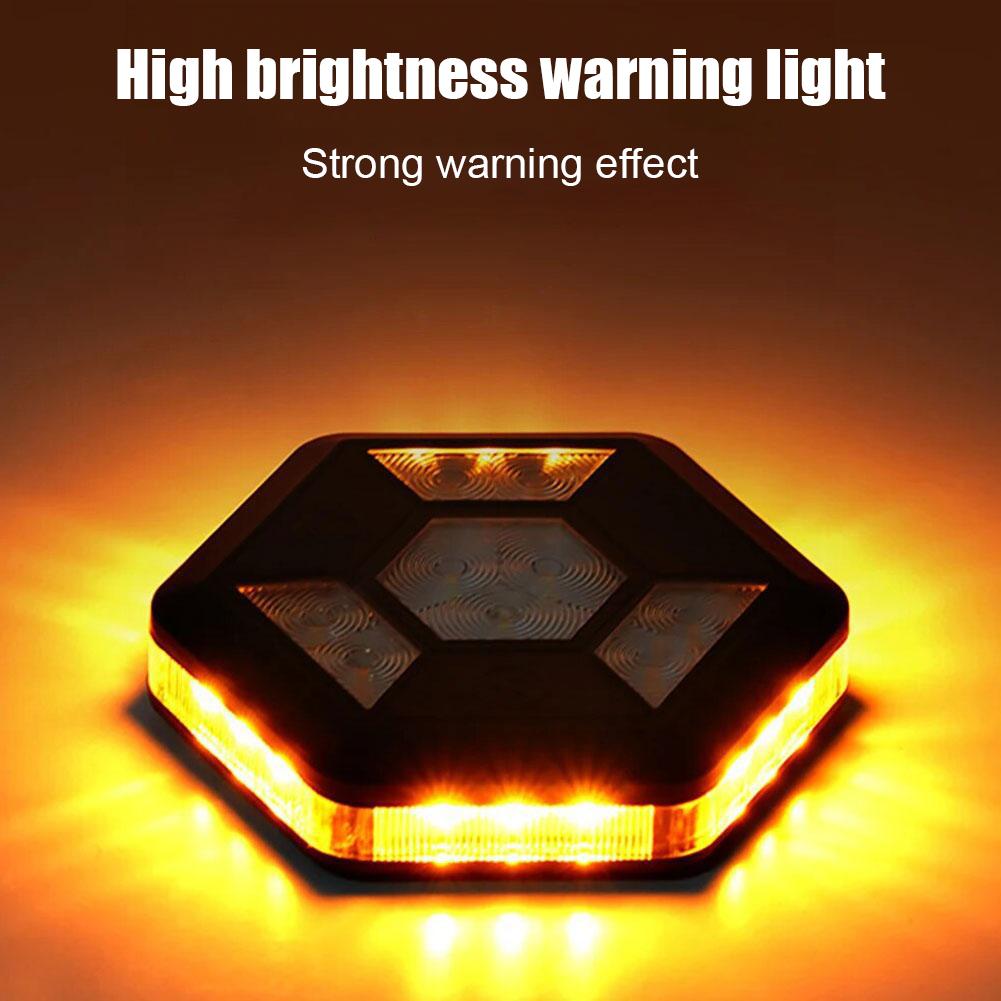 Rotating LED Magnetic Warning Light Flashing Rechargeable Yellow Signal Safety Traffic Accessories Safety Car White Flash L U2L1