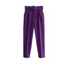 European & American Slim-Fit Straight-Leg Nine-Point Pants with Elastic Waistband