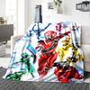 Power Rangers Heroes Flannel Blanket Super Soft Warm Cozy Blanket for Sofa Bed Office Travel All‑Season Home Decor Gift