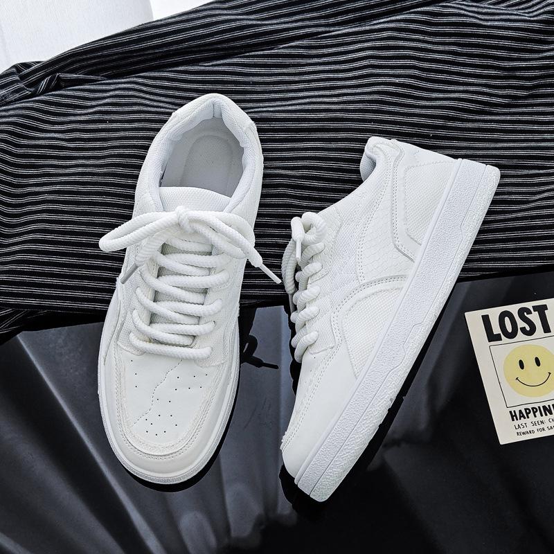 Neue Plattform Herrenschuhe Herbst vielseitig lässig Sport Low-Top Board Schuhe Student Höhe erhöhen schwarz weiche Sohle verschleißfest Tide Schuhe
