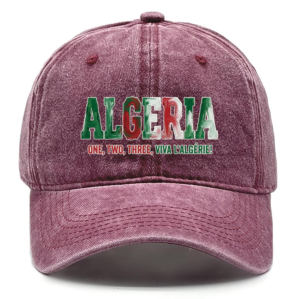 Algeria Flag Printed Snapback Baseball Cap Adjustable Sun Hat All Season Slouchy Trendy Sports Hat For Unisex Women Outdoor Cycling