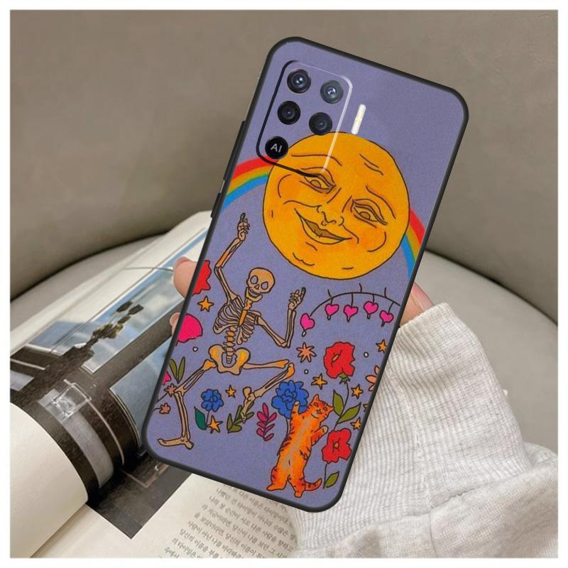 

Cute Indie Hippie Case For Oppo A80 A60 A40 A5 Pro A15 A16 A17 A57 A77 A94 A74 A54 A76 A96 A18 A38 A58 A78 A98 OPPO A91