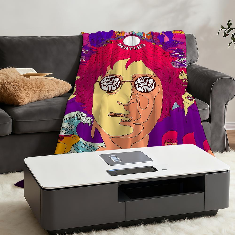 Blanket Throw Super The Cosy Plush B-BeatleS-ES Living Band Room Sofa Couch Childish Birthday Gifts