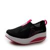 Summer Mesh Breathable Foot Shaking Shoes Hollow Casual Sports Shoes Heightening Sponge Cake Shoes Women's Running Shoes
