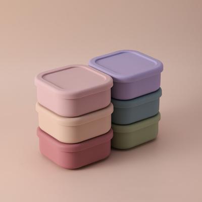 Color Kids 1PCS Silicone Lunch Box Microwave Safe BPA Free Food Storage Keeping Fresh Snack Bento For Outdoor Picnic Tableware