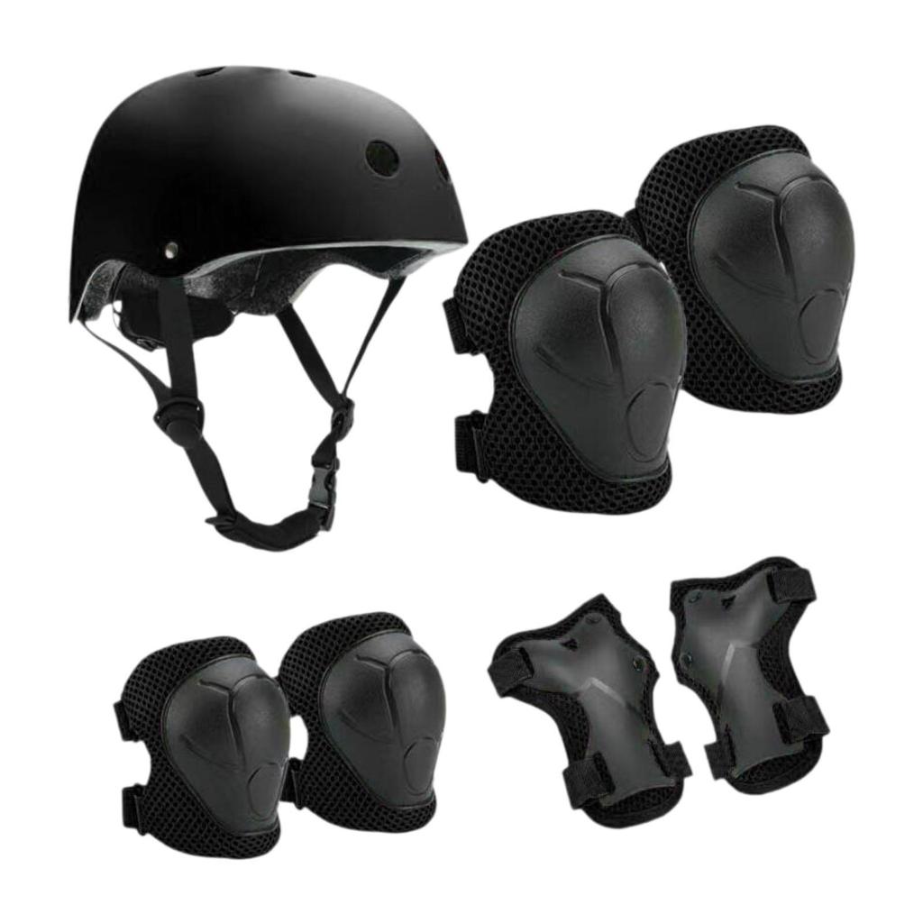 7 Pieces Kids Bike Helmet Protective Gear Set Skating Guards for Skateboarding Outdoor Inline Skating Sports Rollerblading
