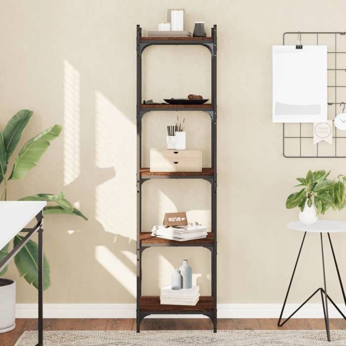VidaXL Bibliothèque 5 niveaux chêne marron 40x30x154cm bois ingénierie 837641