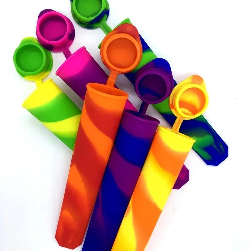3pc/lot Summer Popsicle Maker Lolly Mould DIY Food-Grade Silicone Ice Cream Pop Mold Ice Lolly Ice Cube Mould Random Color