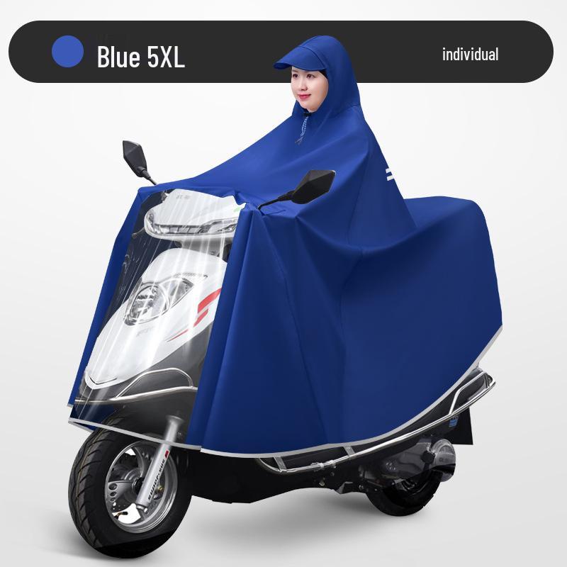 Unisex Electric Car Raincoat: Long, Full-Body, Extra Thick, Waterproof Poncho for Motorcycle Use