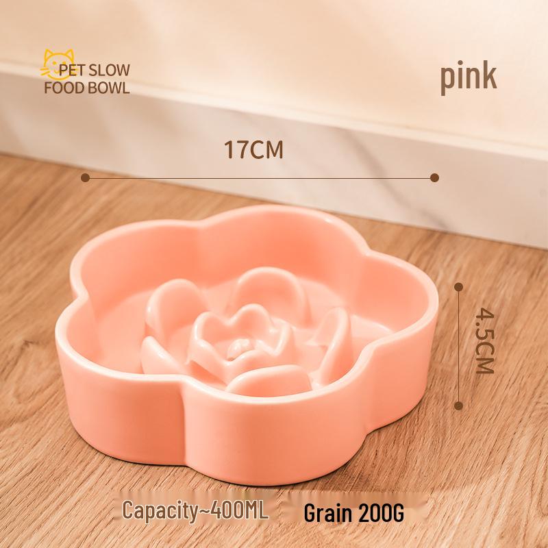 

Керамічна миска-годівниця з захистом від заковтування для котів і маленьких собак з дерев яною підставкою, запобігає чорному підборіддю та захищає шию.