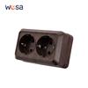 WESA Interrupteur Bouton Lumineux Surface Murale Bois EU Peinture Pulvérisée Plastique Extérieur 2 Touches 1 Voie Mur Extérieur Bascule Marche / Arrêt