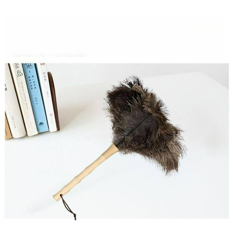 Genuine Ostrich Feather Duster Anti-static Lint-free Cleaning Brush for Home & Car Dust Removal