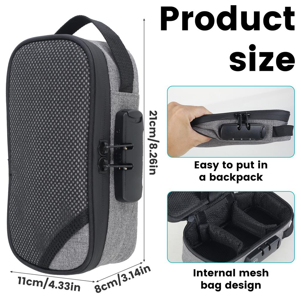 Fresh Keeping Smell Proof Bag Safe Odor Proof Case Containers Sturdy Smell Proof Bag with Lock Sidekick Smell Proof Case