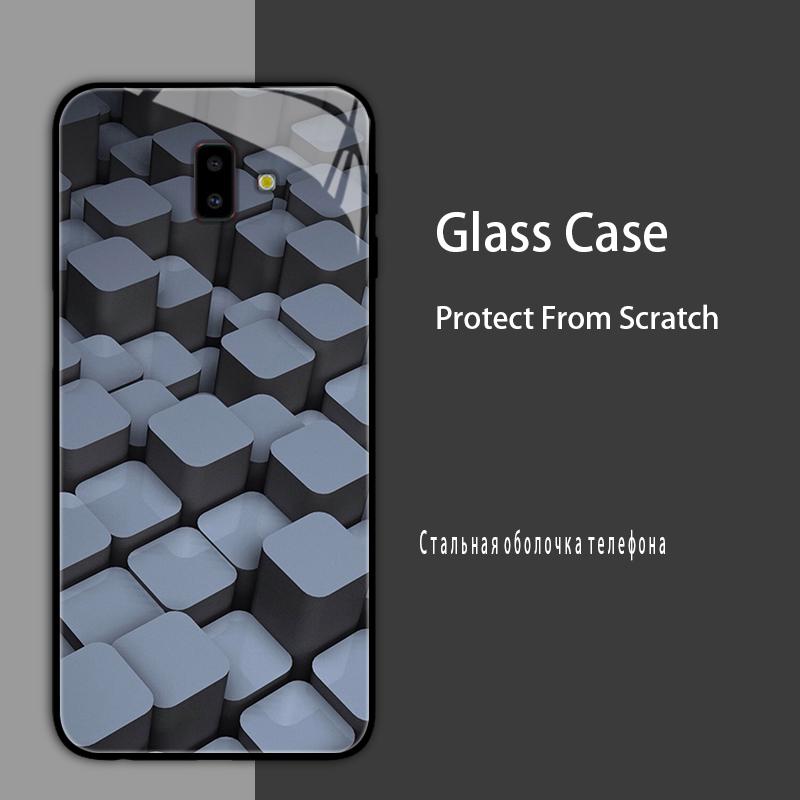For Samsung J6 J6+ 2018 Case Cover Tempered Glass Case Hard Shockproof Coque Bumper For Samsung J4 Plus J7 2017 Protect Case
