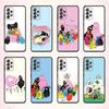 Tiny Cute B-BarbapapaS Phone Case For Samsung S 25,24,23,22,30,21,10,9,Ultra,Plus,Lite,FE,4,5 G Soft Black Case