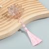 Pink Flower Metal Hollow Bookmarks With Tassel Pendant Apricot Leaf Lotus Rose Bookmark Gifts For Teachers Friends Book Lovers