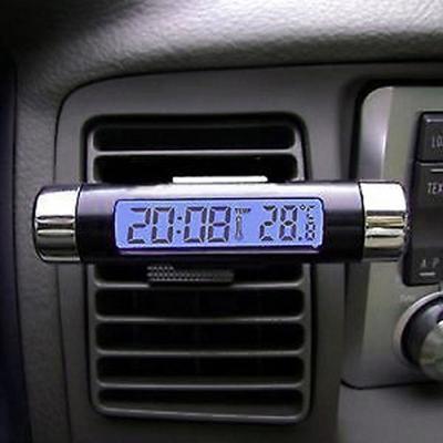 Termometro orologio digitale per auto LCD a clip Display elettronico retroilluminato per auto