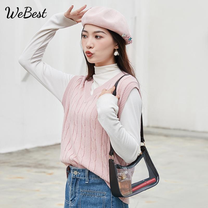 

Transparent Minimalist Underarm Shoulder Bag коричневий