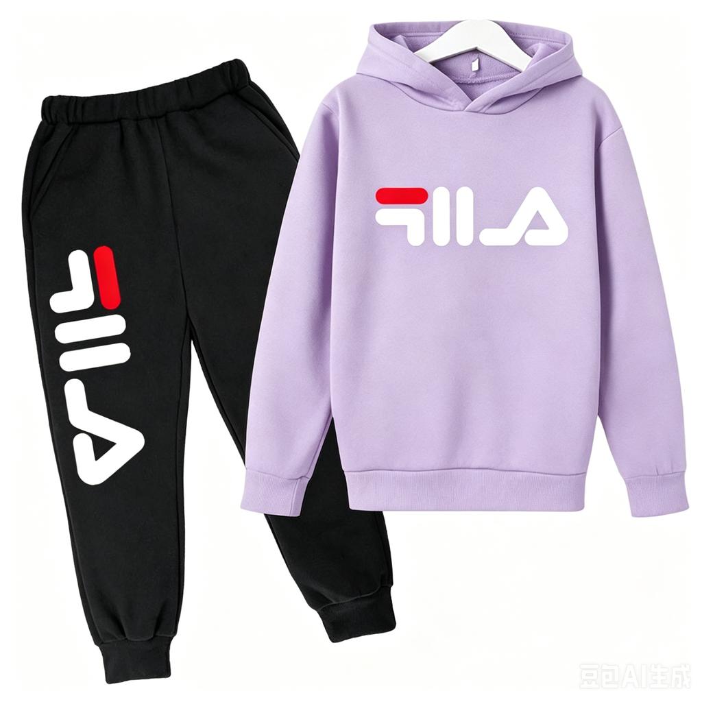 2025 Frühling und Herbst Kinder Jungen und Mädchen Lässiges Sportoberteil + Hose 2-teiliges Mädchen-Anzug 3-14 Jahre Outdoor Jogginganzug