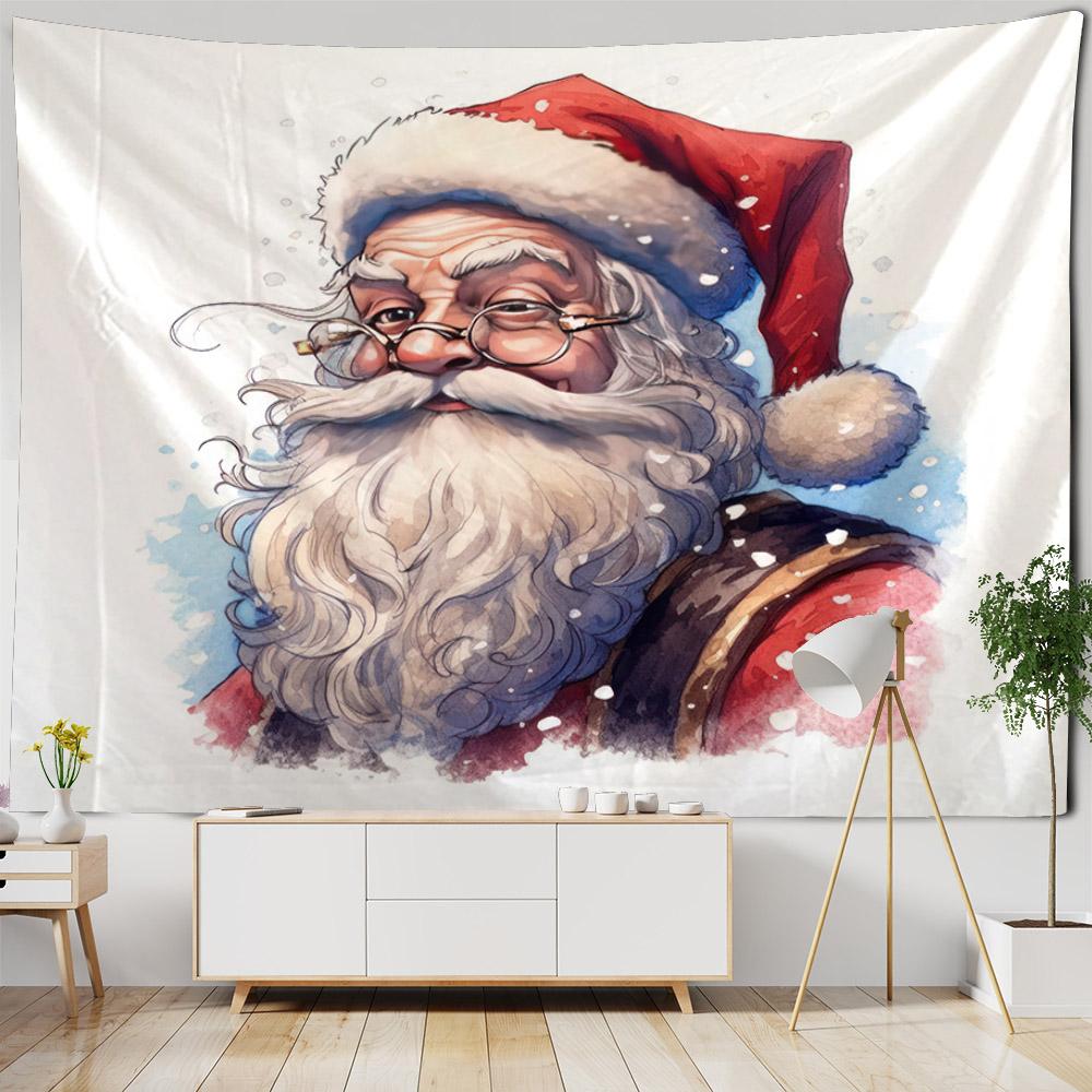 Christmas tapestry Santa Claus Christmas tree snow view, home holiday decorations, Christmas gifts wall hanging cloth
