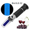 Handheld Alcohol Refractometer Sugar Wine Concentration Meter Densimeter 0-32% Alcohol Beer 0-32% Brix Grapes