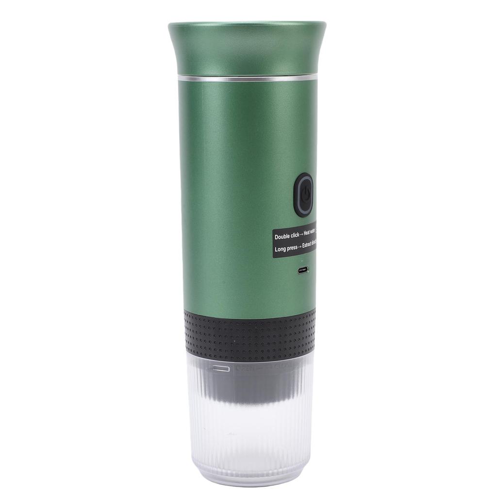 Portable Capsules Coffee Maker 72W 120ML Cup Full Automatic Outdoor Ground Coffee Machine for Home Travel Green
