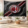 Tapeçaria de Parede AC Milan, Pendente de Parede em Tecido Macio, Fundo Decorativo Para Quarto Arte de Parede para Casa