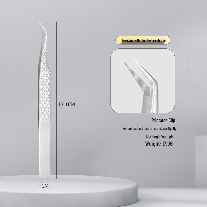 Gold Stainless Steel Precision Eyelash Tweezers for Grafting and Separation Bag