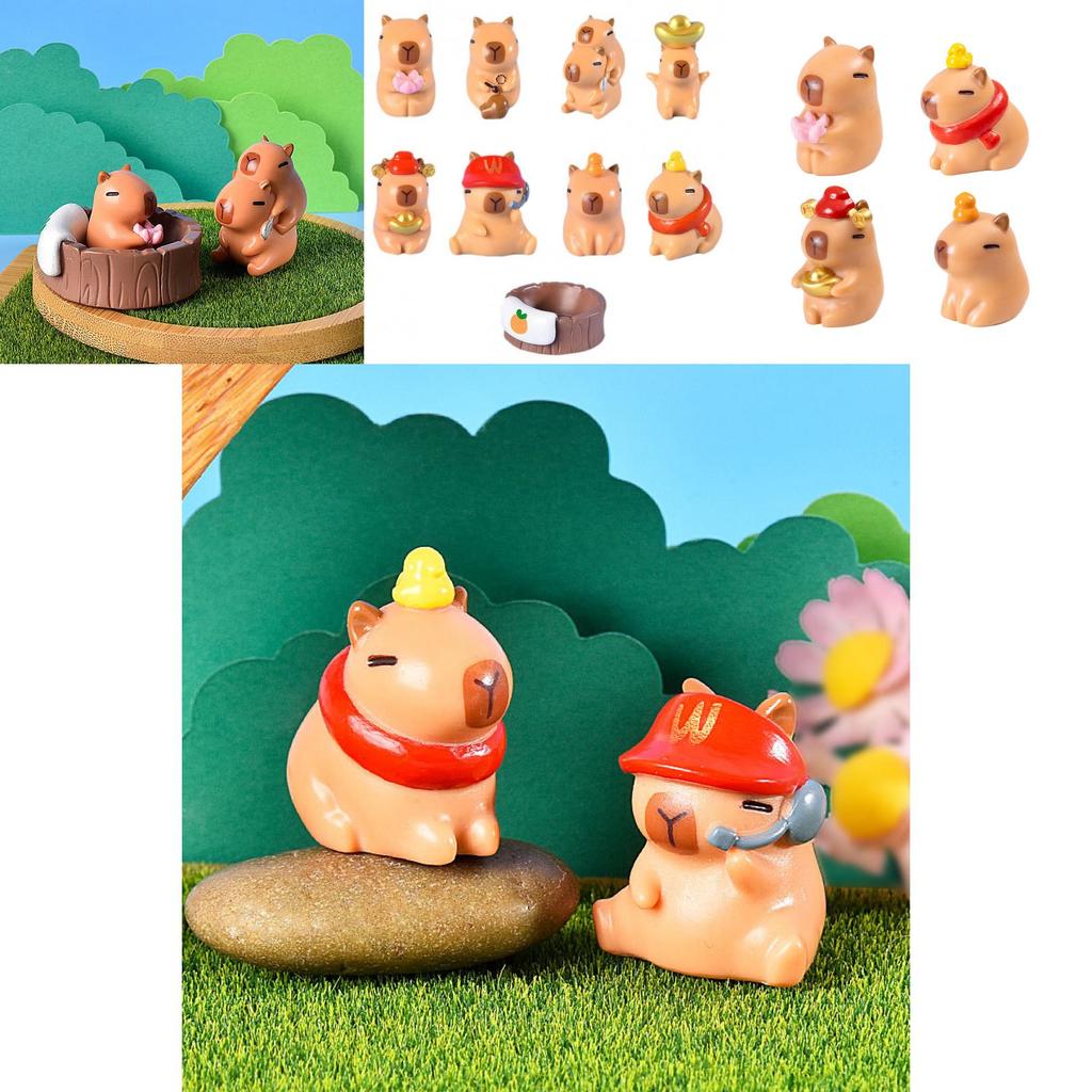 Entzückende Capybara Figur Harz Blind Box Desktop Deko Cartoon Stil