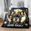 1pc Dog Printing Lightweight Flannel Blanket, Comfortable and Warm Blanket, for Camping Sofa Bed and Couch Office, In All Seasons
