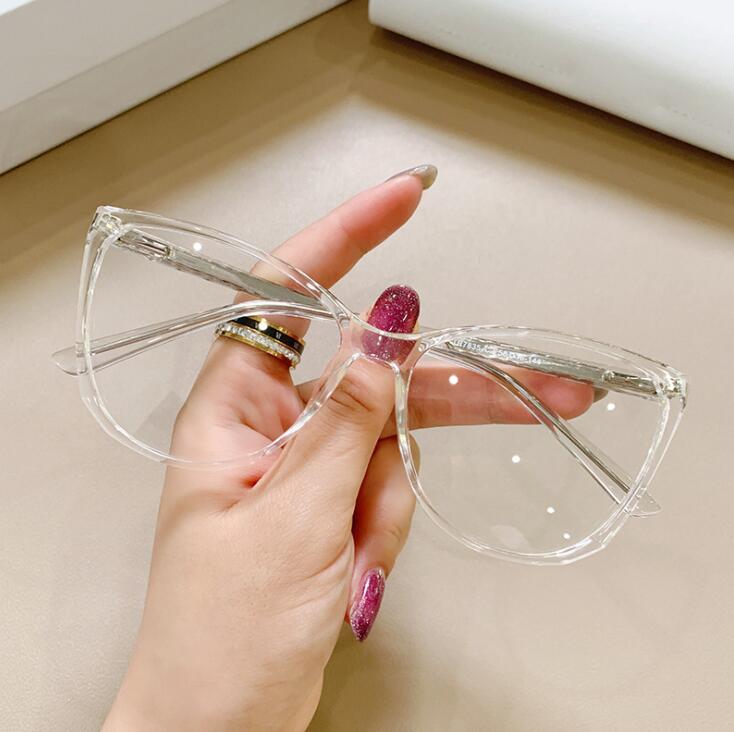 Fashion Women Reading Anti Blue Light Glasses Clear Cat Eye TR90 Prescription Female Glasses Astigmatism