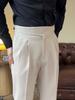Ruishen Clothing Italian-Style Gurkha High-Waist Straight-Leg Casual Suit Pants