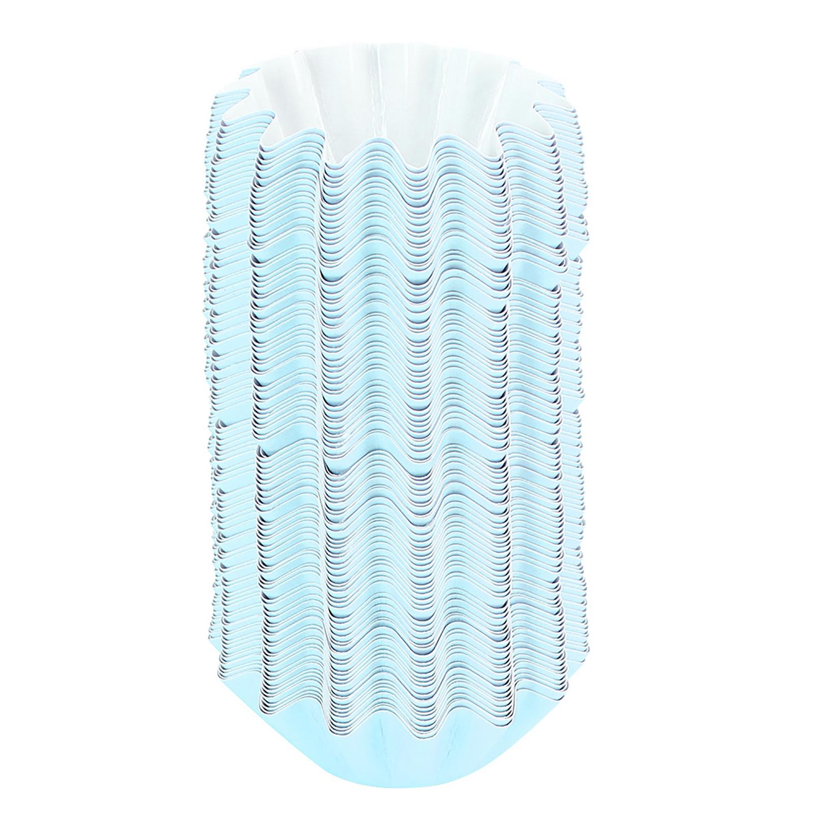 

100 шт. в форме цветка для кексов, формочек для десертов, тортов, формочек для выпечки, формочек для выпечки на день рождения небесно-голубой