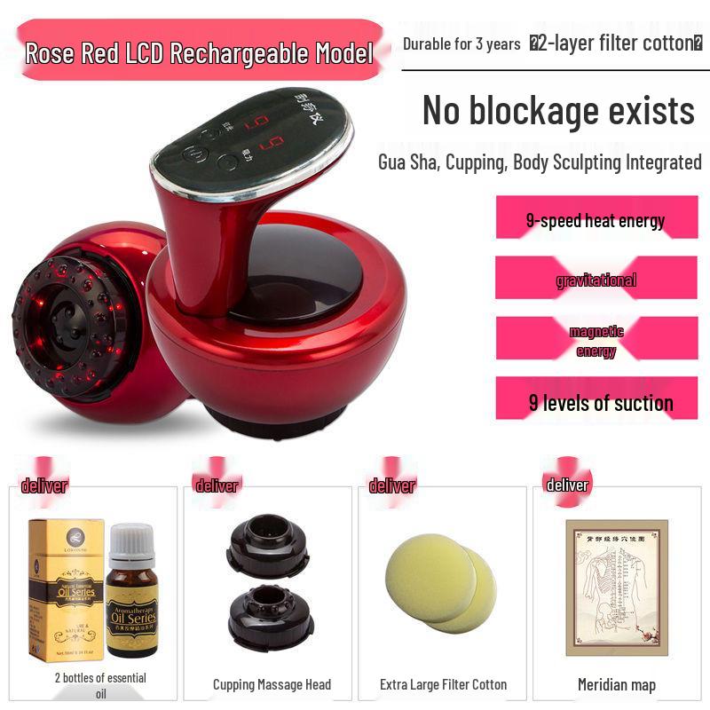 Smart Electric Gua Sha Vacuum Cupping & Heating Massage Device