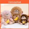 Banana Monkey Drawstring Plush Toy Cute Stuffed Animal Boy Comfort Gift Birthday