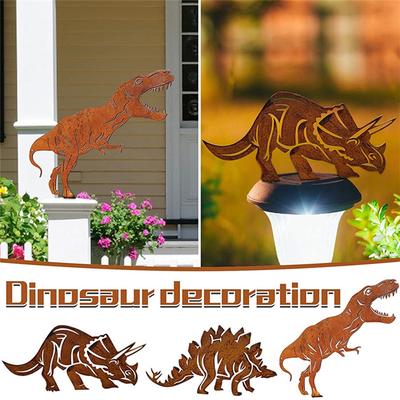 M-Moderní Kovový Vrchol Plotového Sloupku s Dinosaurem, Dinosauři